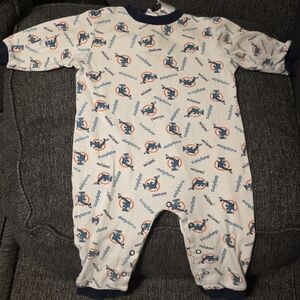 NFL Kids One Piece Footie - White and Navy